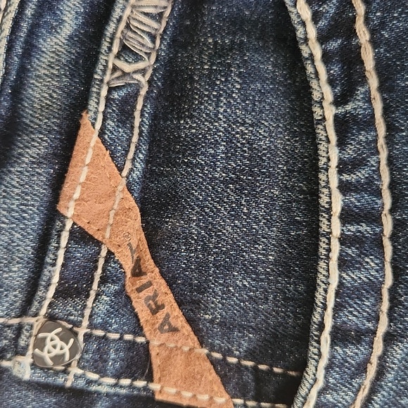 Ariat M4 Adkins Relaxed Boot Cut Jeans Turnout Wash Size 34 - Picture 10 of 11